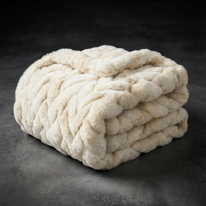 Premium Faux Fur Plush Weighted Blanket